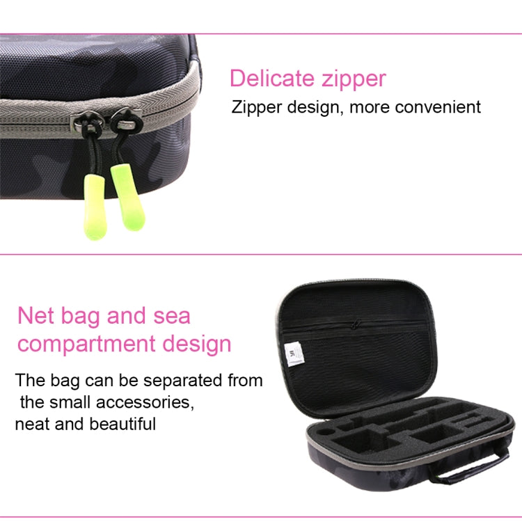 Camouflage Pattern EVA Shockproof Waterproof Portable Case forGoPro, Insta360, DJI and Other Action Cameras Accessories, Size: 27cm x 19cm x 7cm - Carry Cases by PMC TechLife | Online Shopping South Africa | PMC TechLife | Buy Now Pay Later Mobicred