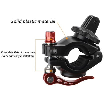 Sunnylife Sports Camera Universal Bicycle Clamp 360 Rotation 19-35mm Clip for DJI Action / Insta360 / GoPro (Black) - Bicycle Handlebar Mount by Sunnylife | Online Shopping South Africa | PMC Jewellery | Buy Now Pay Later Mobicred