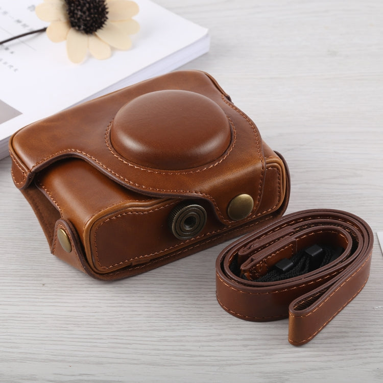 Full Body Camera PU Leather Case Bag with Strap for Canon G16 (Brown) - free shipping - PMC TechLife - Order now!