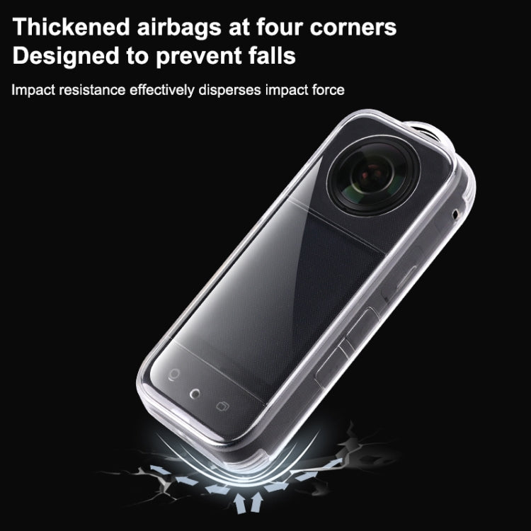 For Insta360 X3 Hollow Clear TPU Protective Case (Transparent) - Case & Bags by PMC Jewellery | Online Shopping South Africa | PMC Jewellery | Buy Now Pay Later Mobicred