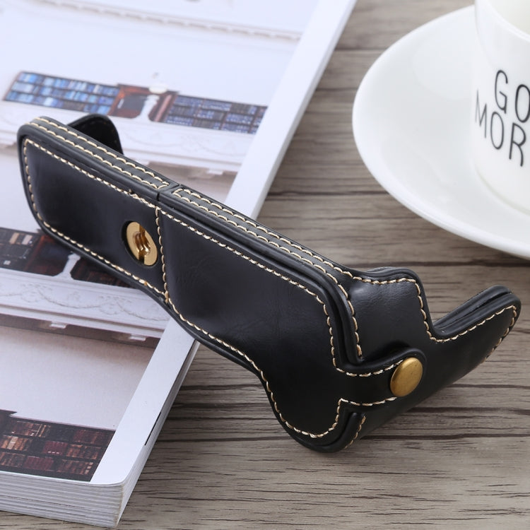 1/4 inch Thread PU Leather Camera Half Case Base for Canon EOS M5(Black) - free shipping - PMC TechLife - Order now!
