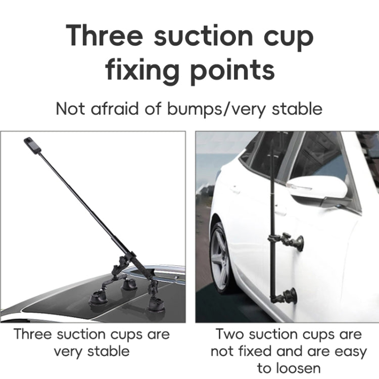 Dual-leg Car Suction Cup Mount with 1/4 inch Screw (Black) - free shipping - PMC TechLife - Order now!