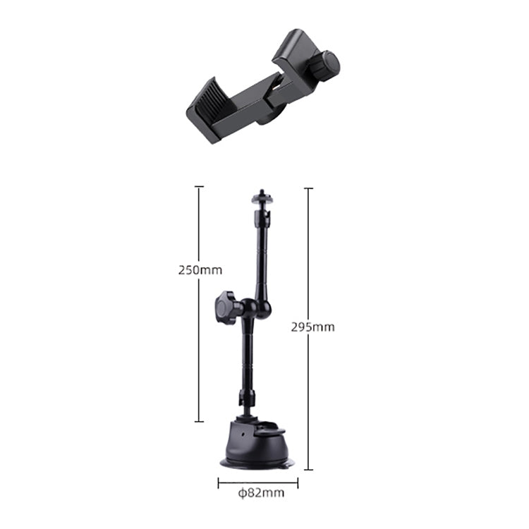 Single Suction Cup Articulating Friction Magic Arm Phone Clamp Mount (Black) - Holder by PMC Jewellery | Online Shopping South Africa | PMC Jewellery | Buy Now Pay Later Mobicred