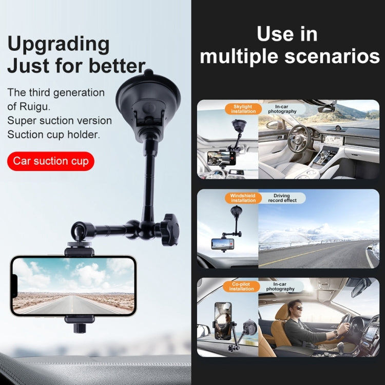 Single Suction Cup Articulating Friction Magic Arm Phone Clamp Mount (Black) - Holder by PMC TechLife | Online Shopping South Africa | PMC TechLife | Buy Now Pay Later Mobicred