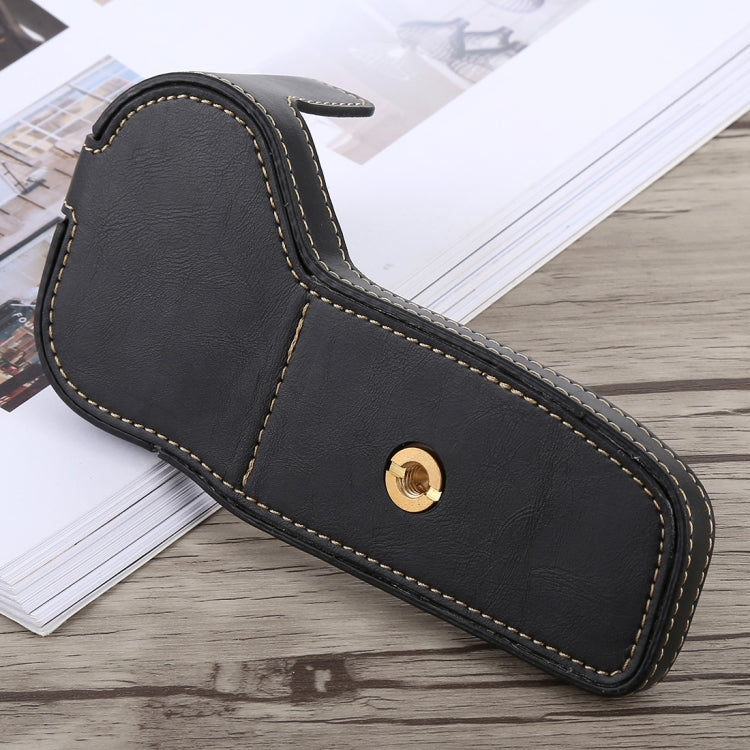 1/4 inch Thread PU Leather Camera Half Case Base for Canon EOS 6D /  6D Mark II (Black) - free shipping - PMC TechLife - Order now!