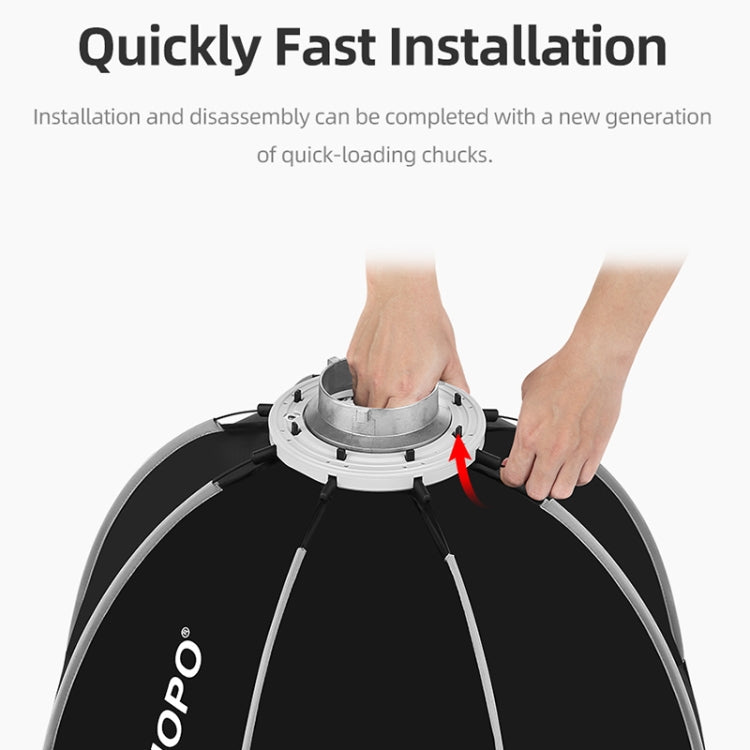 TRIOPO K90 90cm Speedlite Flash Octagon Parabolic Softbox Bowens Mount Diffuser for Speedlite - free shipping - PMC TechLife - Order now!