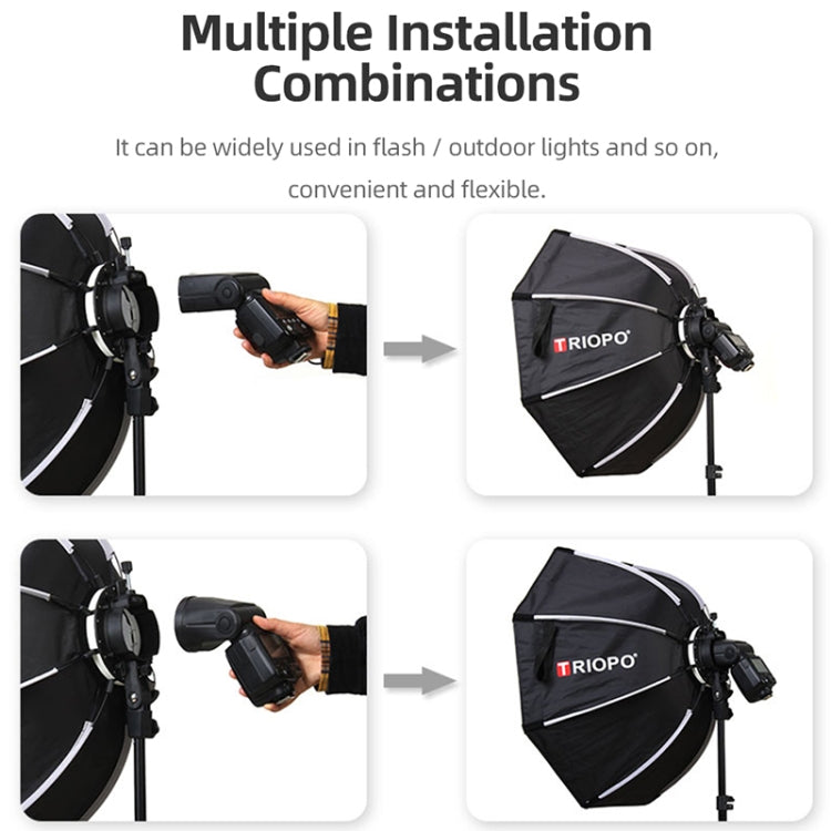 TRIOPO KX65 65cm Dome Speedlite Flash Octagon Parabolic Softbox Diffuser for Speedlite - free shipping - PMC TechLife - Order now!