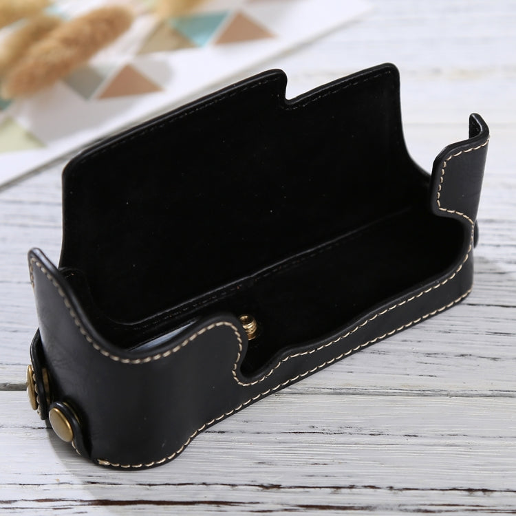 1/4 inch Thread PU Leather Camera Half Case Base for FUJIFILM X-E3(Black) - free shipping - PMC TechLife - Order now!