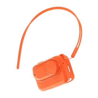 For Insta360 GO 3 Camera Body Charging Case Silicone Case with Lens Cap & Strap (Orange) - Case & Bags by PMC Jewellery | Online Shopping South Africa | PMC Jewellery | Buy Now Pay Later Mobicred