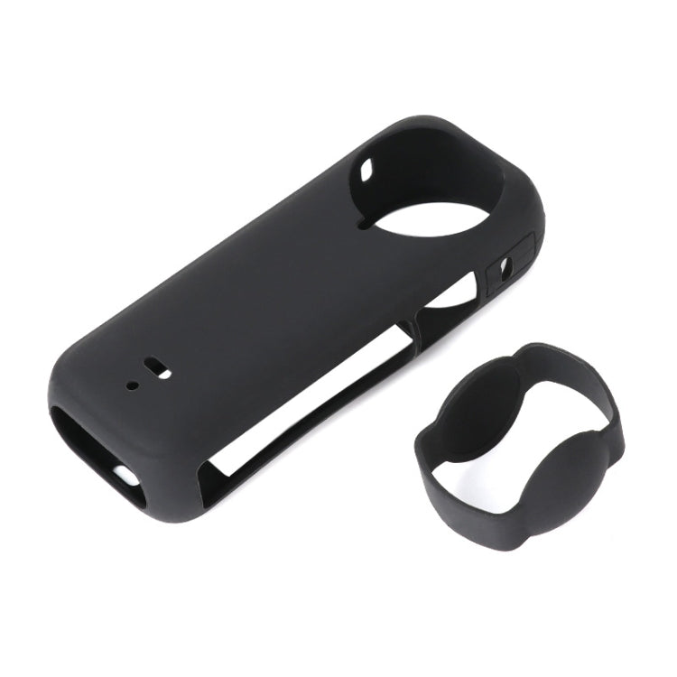 For Insta360 X4 Silicone Protective Case with Lens Cover (Black) - Case & Bags by PMC TechLife | Online Shopping South Africa | PMC TechLife | Buy Now Pay Later Mobicred