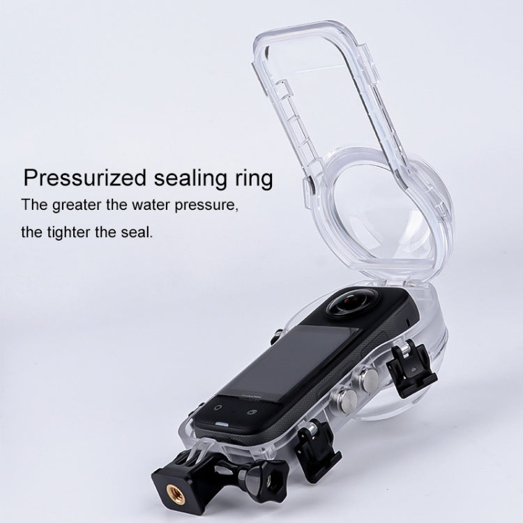 For Insta360 X3 Camera 50m Waterproof Sealed Diving Case (Transparent) - Case & Bags by PMC Jewellery | Online Shopping South Africa | PMC Jewellery | Buy Now Pay Later Mobicred