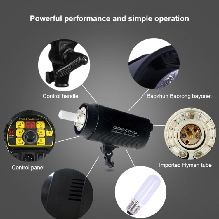 TRIOPO Oubao TTR400W Studio Flash with E27 150W Light Bulb - free shipping - PMC TechLife - Order now!