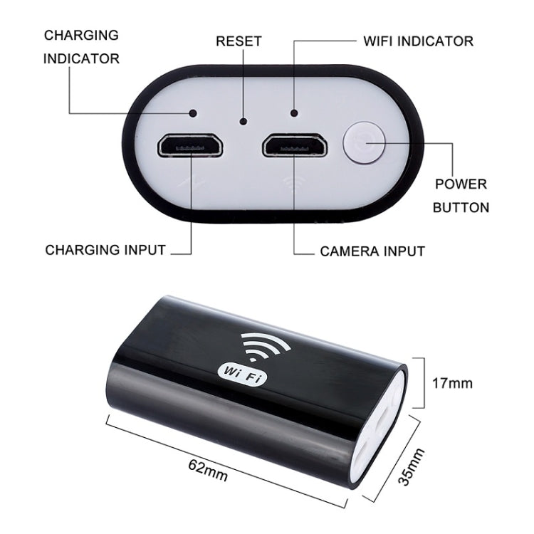 F99 HD Mobile Phone Endoscope, 8mm Waterproof Pipe Endoscope, Wifi Version, Flexible Cord, Length: 1.5m (Black) -  by PMC Jewellery | Online Shopping South Africa | PMC Jewellery | Buy Now Pay Later Mobicred