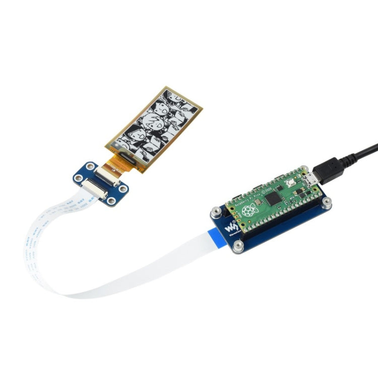 Waveshare 2.13 inch 212 x 104 Pixel Black / White Flexible E-Paper E-Ink Display Module for Raspberry Pi Pico, SPI Interface - free shipping - PMC Jewellery - Order now!