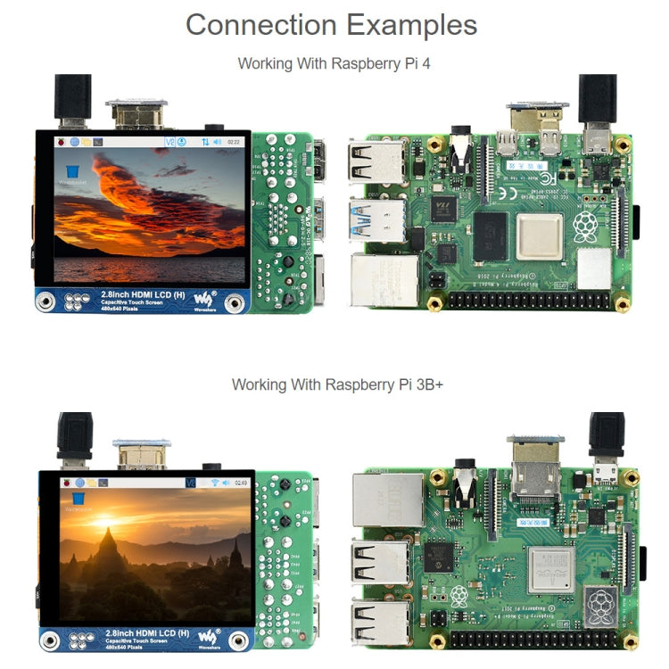 Waveshare 2.8 inch 480x640 HDMI IPS LCD Display (H) Fully Laminated Screen - Modules Expansions Accessories by WAVESHARE | Online Shopping South Africa | PMC TechLife | Buy Now Pay Later Mobicred