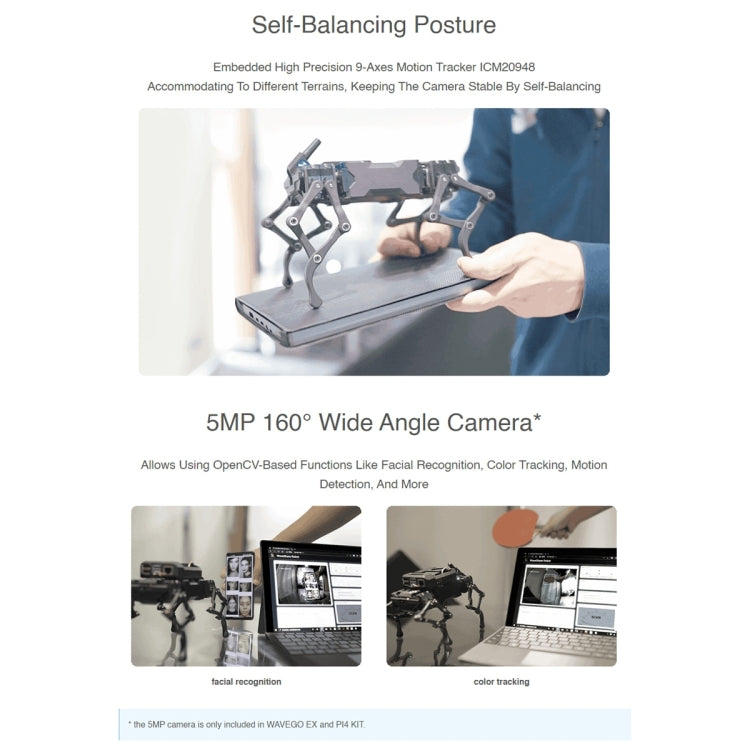 Waveshare WAVEGO 12-DOF Bionic Dog-Like Robot, Extension Pack(UK Plug) - free shipping - PMC Jewellery - Order now!