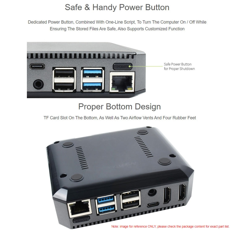 Waveshare Argon One Aluminum Case For Raspberry Pi 4, with Safe Power Button - free shipping - PMC Jewellery - Order now!