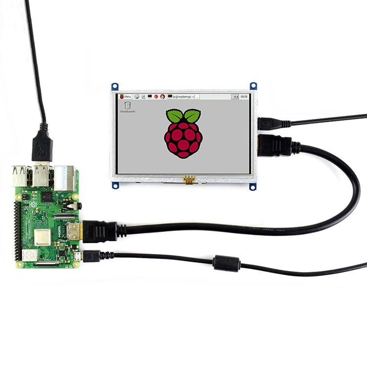 WAVESHARE 5 Inch HDMI LCD (B) 800x480 Touch Screen  for Raspberry Pi Supports Various Systems - free shipping - PMC Jewellery - Order now!