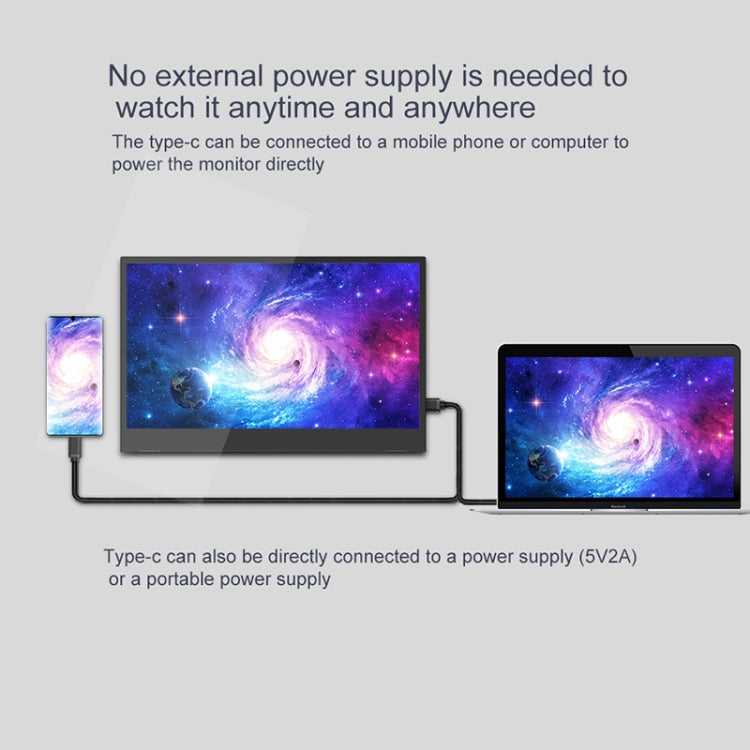 M8 14inch 1080P Ultra-thin HD Portable Narrow-edge Display - LED Projector by PMC TechLife | Online Shopping South Africa | PMC TechLife | Buy Now Pay Later Mobicred