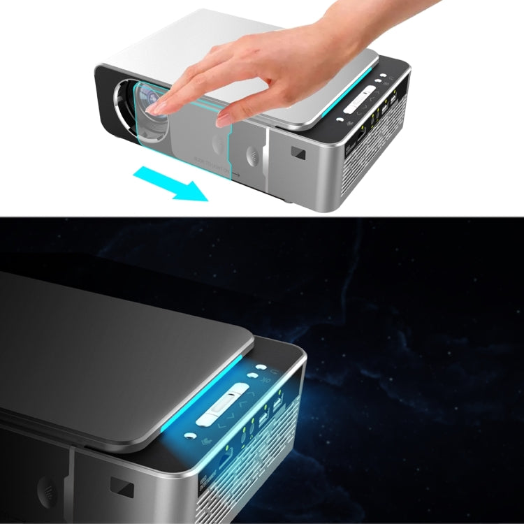 T6 3500ANSI Lumens 1080P LCD Mini Theater Projector, Standard Version, AU Plug (Silver) - LED Projector by PMC TechLife | Online Shopping South Africa | PMC TechLife