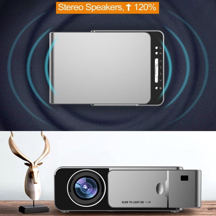 T6 2000ANSI Lumens 1080P LCD Mini Theater Projector, Phone Version, US Plug(Silver) - LED Projector by PMC Jewellery | Online Shopping South Africa | PMC Jewellery | Buy Now Pay Later Mobicred