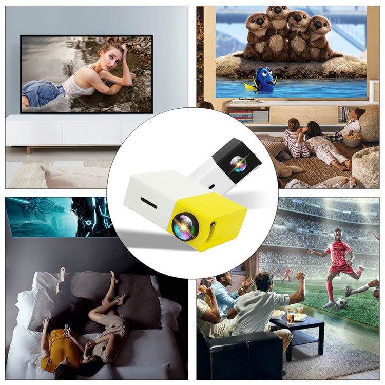 YG300 400LM Portable Mini Home Theater LED Projector with Remote Controller, Support HDMI, AV, SD, USB Interfaces, (Built-in 1300mAh Lithium battery)(Black) - LED Projector by PMC Jewellery | Online Shopping South Africa | PMC Jewellery | Buy Now Pay Later Mobicred