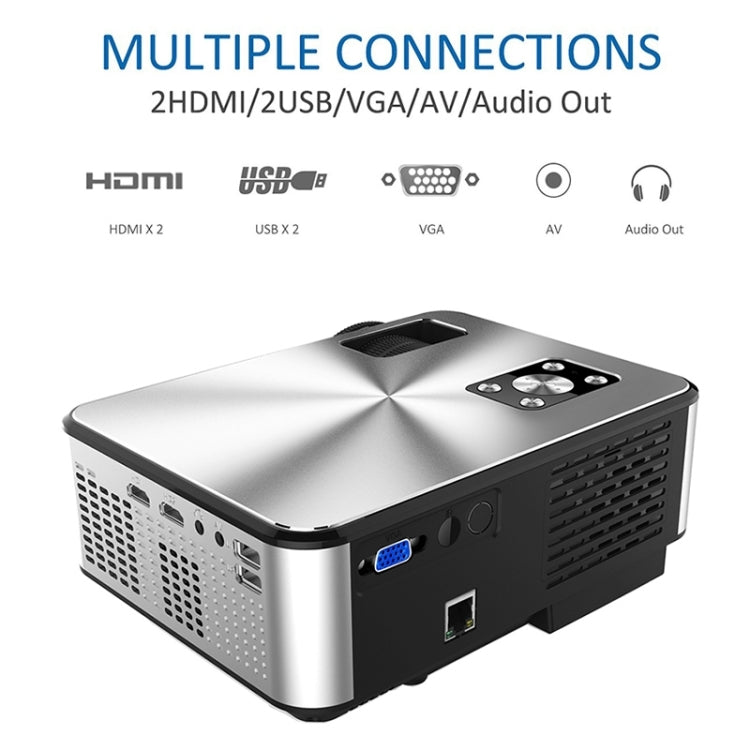 Cheerlux C9 1920x1080P HD Same Screen Smart Projector, Support HDMI x 2 / USB x 2 / VGA / AV (Black) - LED Projector by Cheerlux | Online Shopping South Africa | PMC TechLife | Buy Now Pay Later Mobicred