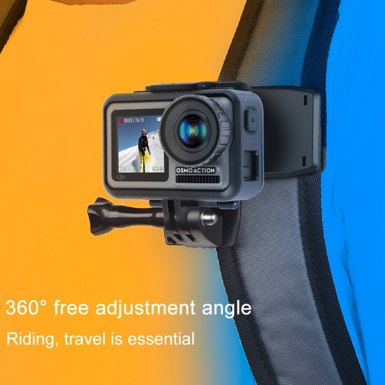 RUIGPRO 360 Degree Rotation Backpack Rec-Mounts Clip Clamp Mount + Phone Clamp for GoPro HERO9 Black / HERO8 Black /7 /6 /5 /5 Session /4 Session /4 /3+ /3 /2 /1, DJI Osmo Action, Xiaoyi and Other Action Cameras(Black) -  by RUIGPRO | Online Shopping South Africa | PMC Jewellery | Buy Now Pay Later Mobicred