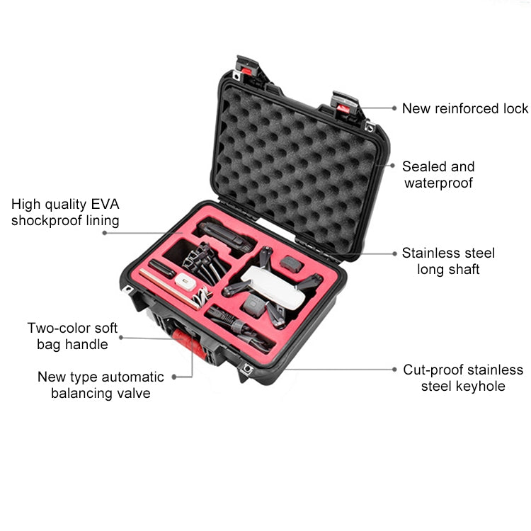 PGYTECH P-SP-101 Shockproof Waterproof Explosion-proof Hard Box Carrying Case for DJI Shark (Black) - Backpacks & Bags by PGYTECH | Online Shopping South Africa | PMC Jewellery | Buy Now Pay Later Mobicred