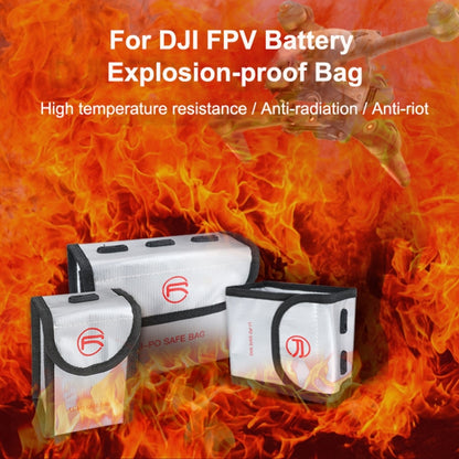 RCSTQ for DJI FPV Combo Battery Li-Po Safe Explosion-proof Storage Bag(Silver) - Case & Bags by RCSTQ | Online Shopping South Africa | PMC Jewellery