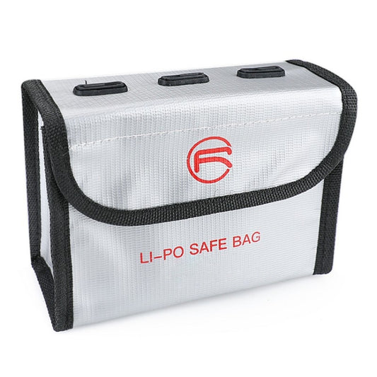 RCSTQ for DJI FPV Combo 3 x Batteries Li-Po Safe Explosion-proof Storage Bag(Silver) - Case & Bags by RCSTQ | Online Shopping South Africa | PMC Jewellery | Buy Now Pay Later Mobicred