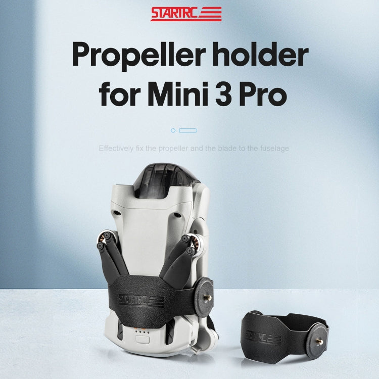 STARTRC Drone PU Propellers Holder Guard Prop Blade Stabilizer for DJI Mini 3 Pro (Black) - Mount & Holder by STARTRC | Online Shopping South Africa | PMC TechLife | Buy Now Pay Later Mobicred