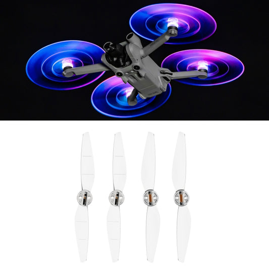 For DJI Mavic Mini 3 Pro STARTRC 2 Pairs Color LED Flash Lamp Low Noise Propellers (Transparent) - DIY Propeller by STARTRC | Online Shopping South Africa | PMC Jewellery