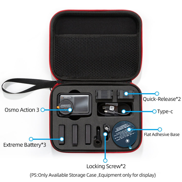 For DJI Osmo Action 3 Carrying Storage Case Bag,Size: 21x 16 x 6cm (Black) - Case & Bags by PMC TechLife | Online Shopping South Africa | PMC TechLife | Buy Now Pay Later Mobicred