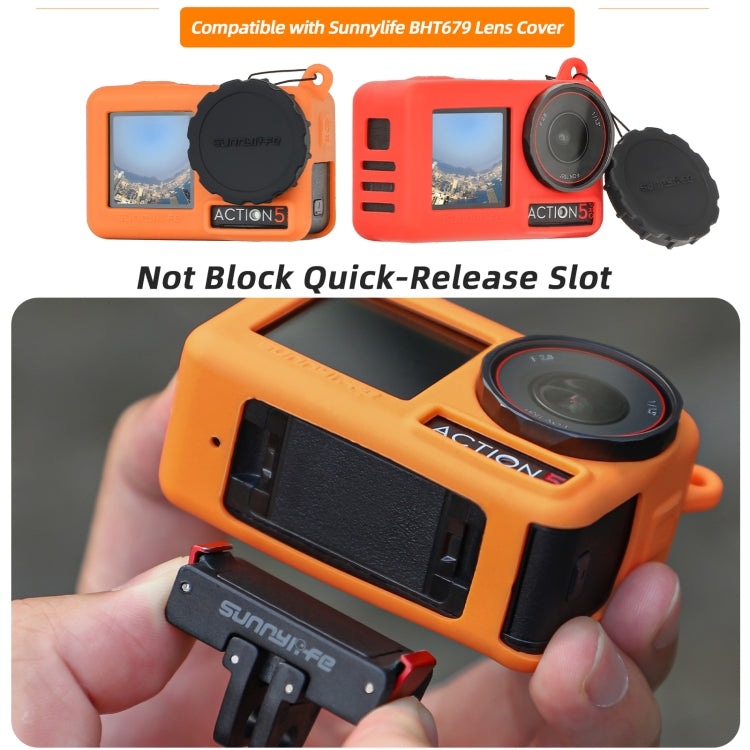 For DJI Osmo Action 5 Pro Sunnylife Silicone Protective Case Scratch-proof Camera Cover with Lanyard (Black) - free shipping - PMC TechLife - Order now!