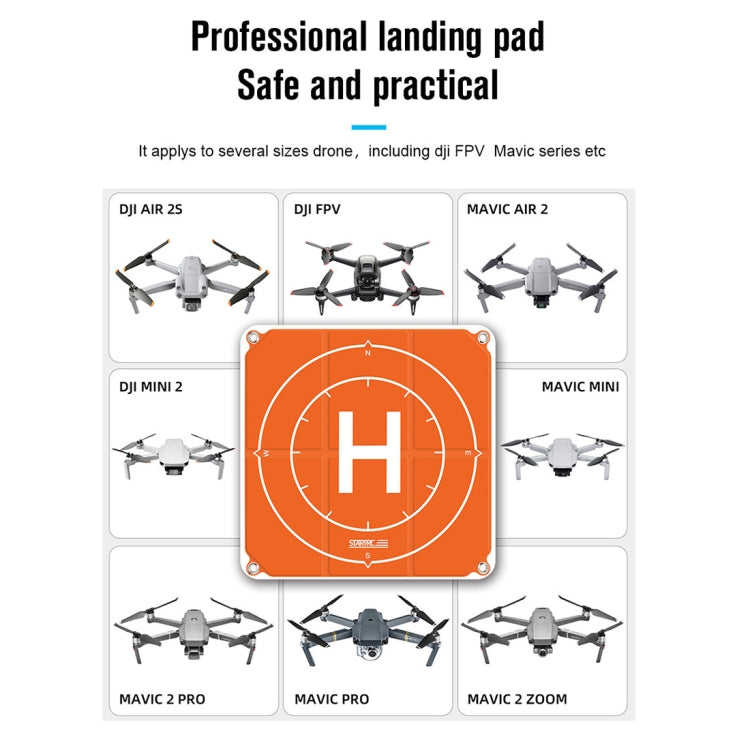 STARTRC 65cm Portable Foldable Square Parking Apron Landing Pad for DJI FPV / mini 2 / Mavic Air 2 / Air 2S - Other Accessories by STARTRC | Online Shopping South Africa | PMC Jewellery | Buy Now Pay Later Mobicred