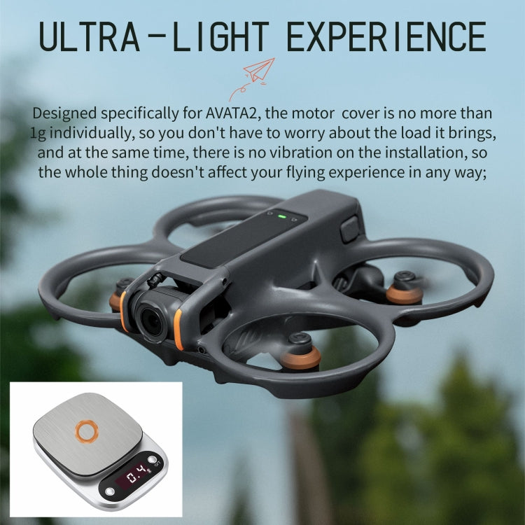 Fr DJI Avata 2 STARTRC Motor Protective Cover (Black+Orange) - Other by STARTRC | Online Shopping South Africa | PMC Jewellery | Buy Now Pay Later Mobicred