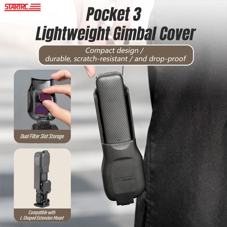 For DJI Osmo Pocket 3 STARTRC Short Type Protective Case Cover (Black) - free shipping - PMC TechLife - Order now!