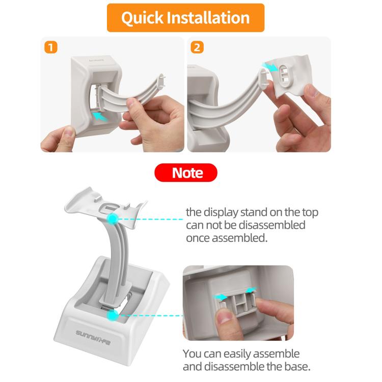 For DJI Flip Sunnylife 2 in 1 Desktop Display Stand Drone Base Mount Exhibition Base Bracket (Grey) - free shipping - PMC TechLife - Order now!