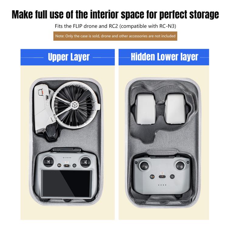 For DJI Flip STARTRC Shoulder Storage Bag Integrated Handbag (Grey) - free shipping - PMC TechLife - Order now!