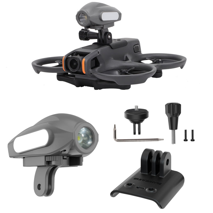 For DJI Avata 2 Sunnylife Action Camera Holder Mount Drone Light Bracket Lamp (Black) - Mount & Holder by Sunnylife | Online Shopping South Africa | PMC TechLife | Buy Now Pay Later Mobicred