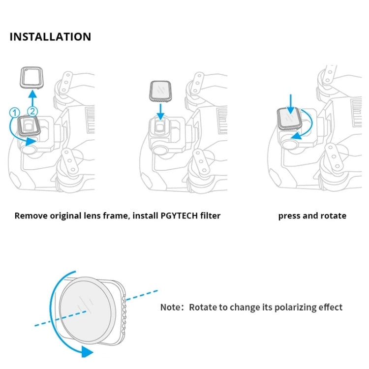 PGYTECH P-16A-032 UV Lens Filter for DJI Mavic Air 2 Drone Accessories -  by PGYTECH | Online Shopping South Africa | PMC Jewellery | Buy Now Pay Later Mobicred