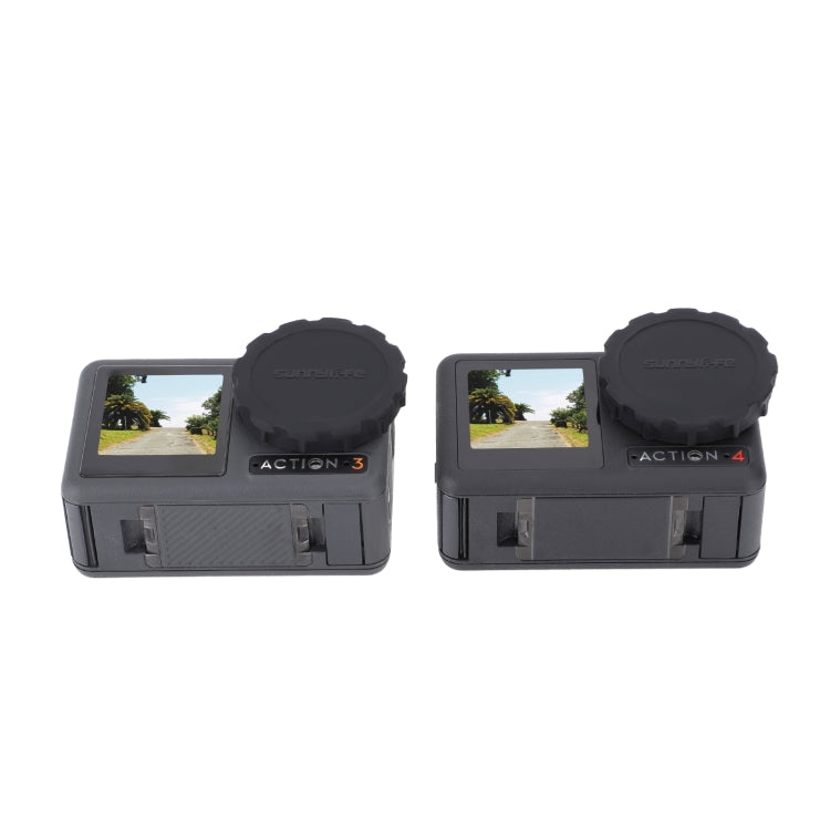 For DJI Osmo Action 5 Pro / 4 / 3 Sunnylife 2pcs Silicone Lens Cap (Black) - Other by Sunnylife | Online Shopping South Africa | PMC TechLife | Buy Now Pay Later Mobicred