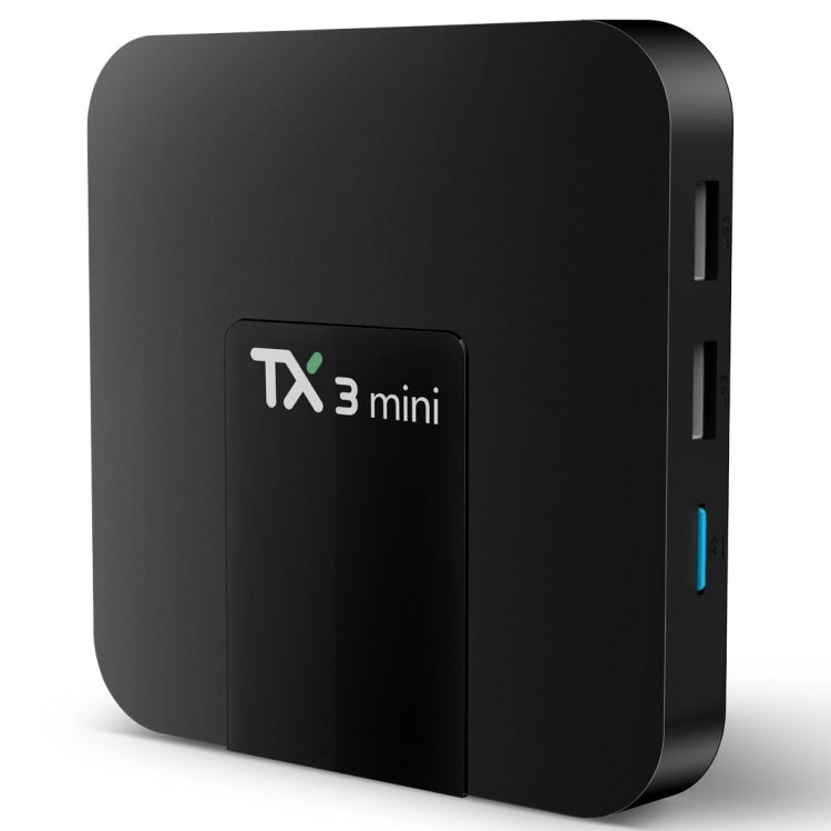 TX3 Mini 4K*2K Display HD Smart TV BOX Player with Remote Controller, Android 7.1 OS Amlogic S905W up to 2.0 GHz, Quad core ARM Cortex-A53, RAM: 2GB DDR3, ROM: 16GB, Supports WiFi & TF & AV In & DC In, UK Plug(Black) - Amlogic S905 by PMC Jewellery | Online Shopping South Africa | PMC Jewellery | Buy Now Pay Later Mobicred