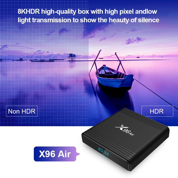 X96 Air 8K Smart TV BOX Android 9.0 Media Player with Remote Control, Quad-core Amlogic S905X3, RAM: 4GB, ROM: 64GB, Dual Band WiFi, Bluetooth, US Plug - Amlogic S905 by PMC TechLife | Online Shopping South Africa | PMC TechLife | Buy Now Pay Later Mobicred