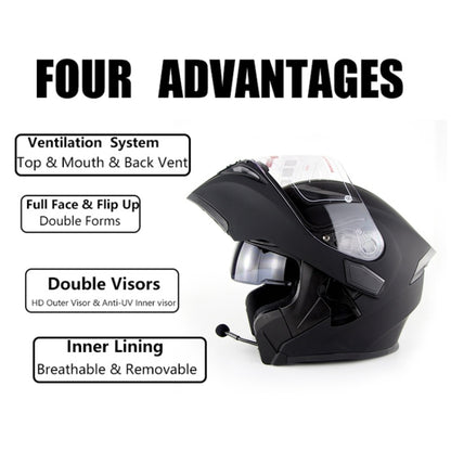 Soman 955 Skyeye Motorcycle Full / Open Face Bluetooth Helmet Headset Full Face, Supports Answer / Hang Up Calls(Matte Black) - Helmets by SOMAN | Online Shopping South Africa | PMC Jewellery | Buy Now Pay Later Mobicred