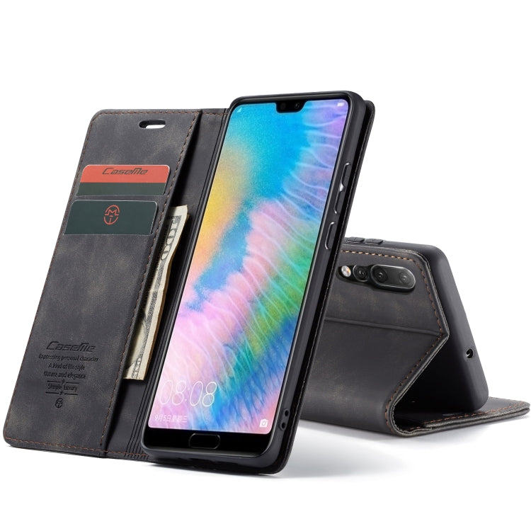 CaseMe-013  Multifunctional Horizontal Flip Leather Case with Card Slot & Holder for Huawei P20(Black) - Huawei Cases by CaseMe | Online Shopping South Africa | PMC Jewellery | Buy Now Pay Later Mobicred