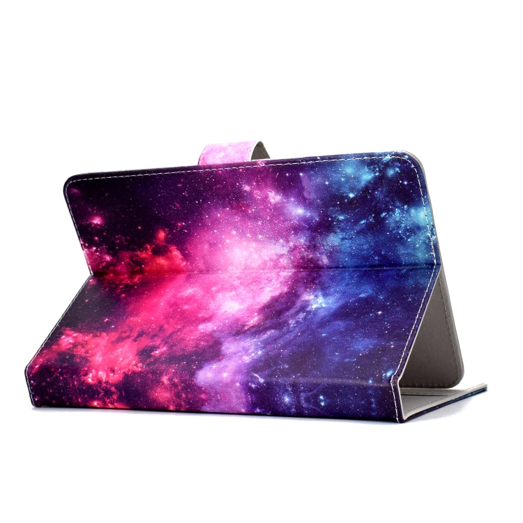 Colored Pattern Drawing Horizontal Flip PU Leather Case with Three-folding Holder for 10 inch Tablet PC(Starry sky) - 10 - 11 inch by PMC TechLife | Online Shopping South Africa | PMC TechLife | Buy Now Pay Later Mobicred