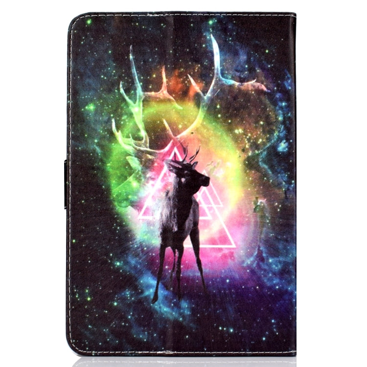 Colored Pattern Drawing Horizontal Flip PU Leather Case with Three-folding Holder for 10 inch Tablet PC(Nebula deer) - 10 - 11 inch by PMC TechLife | Online Shopping South Africa | PMC TechLife | Buy Now Pay Later Mobicred