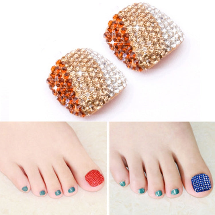 2 PCS Crystal Fake Nail Art Tips Rhinestone Full Cover Toenails Decals Stickers(NO:12) - Nail Stickers by PMC Jewellery | Online Shopping South Africa | PMC Jewellery | Buy Now Pay Later Mobicred